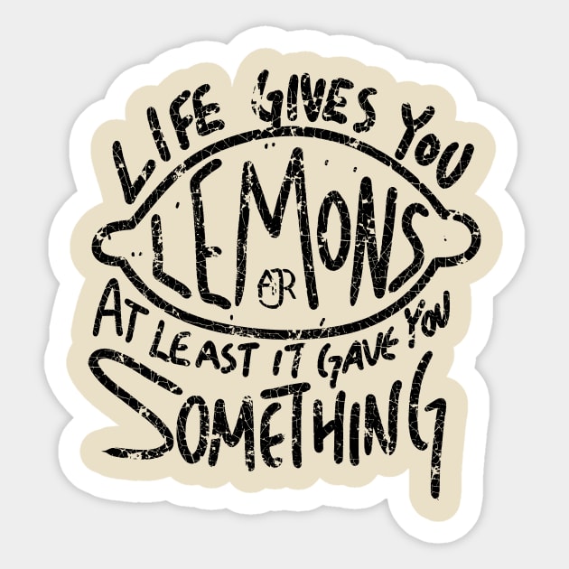 AJR LEMONS BLACK VINTAGE Sticker by Nikki Omen Radio Podcast